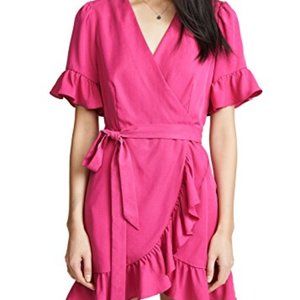 Line and Dot Fuschia Cherie Ruffle Dress